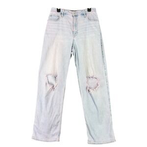 Hollister Ultra High‎ Rise Dad Jeans Women 11 W30 L31 Vintage Stretch Distressed